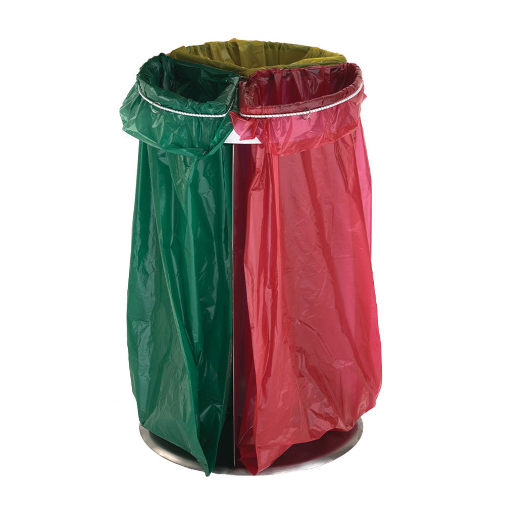 Three compartment bin