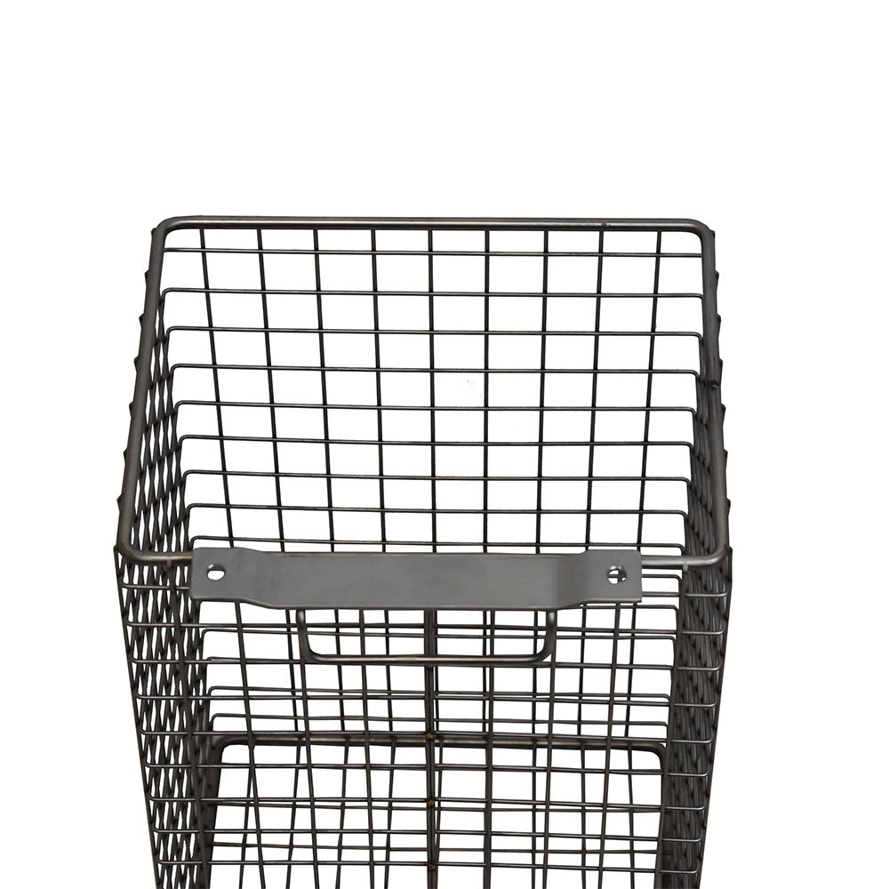 Mesh waste basket wall bracket