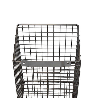 Mesh waste basket wall bracket