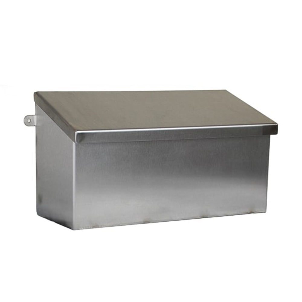 Apron roll dispenser with hinged lid