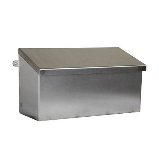 Apron roll dispenser with hinged lid