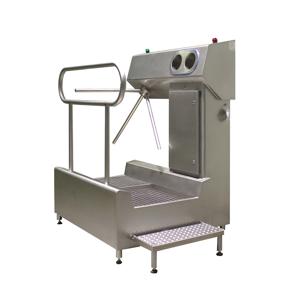 Hygiene station with disinfecting platform and hand sanitisation with TFT touch panel