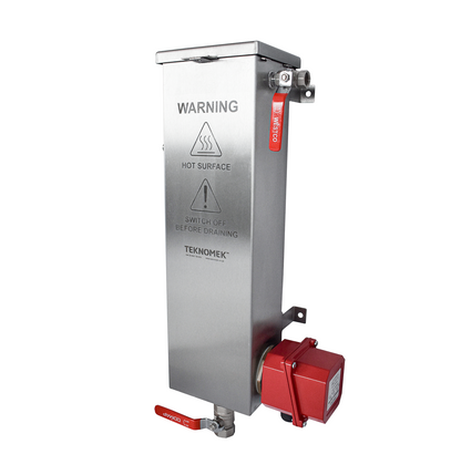 Knife sterilisers with IP65 rated element