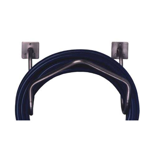 Wall mounted hose rack