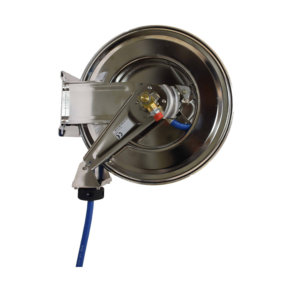 Stainless steel spring driven hose reel