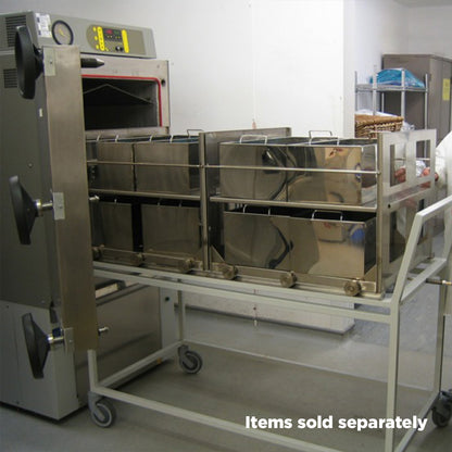 Priorclave stainless steel discard container (for Base range rectangular front loading autoclaves)