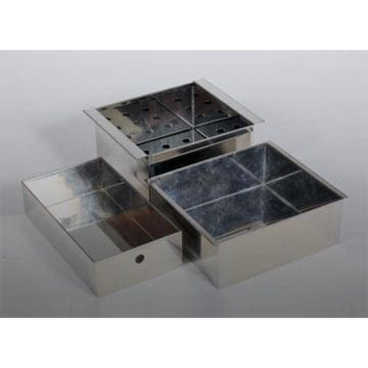 Priorclave stainless steel discard container (for base range top and front-loading autoclaves)
