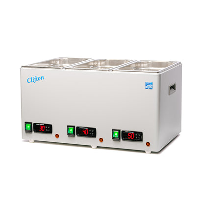 Clifton® NE1D-4/4/4 digital unstirred TripleBath™ with gable lids