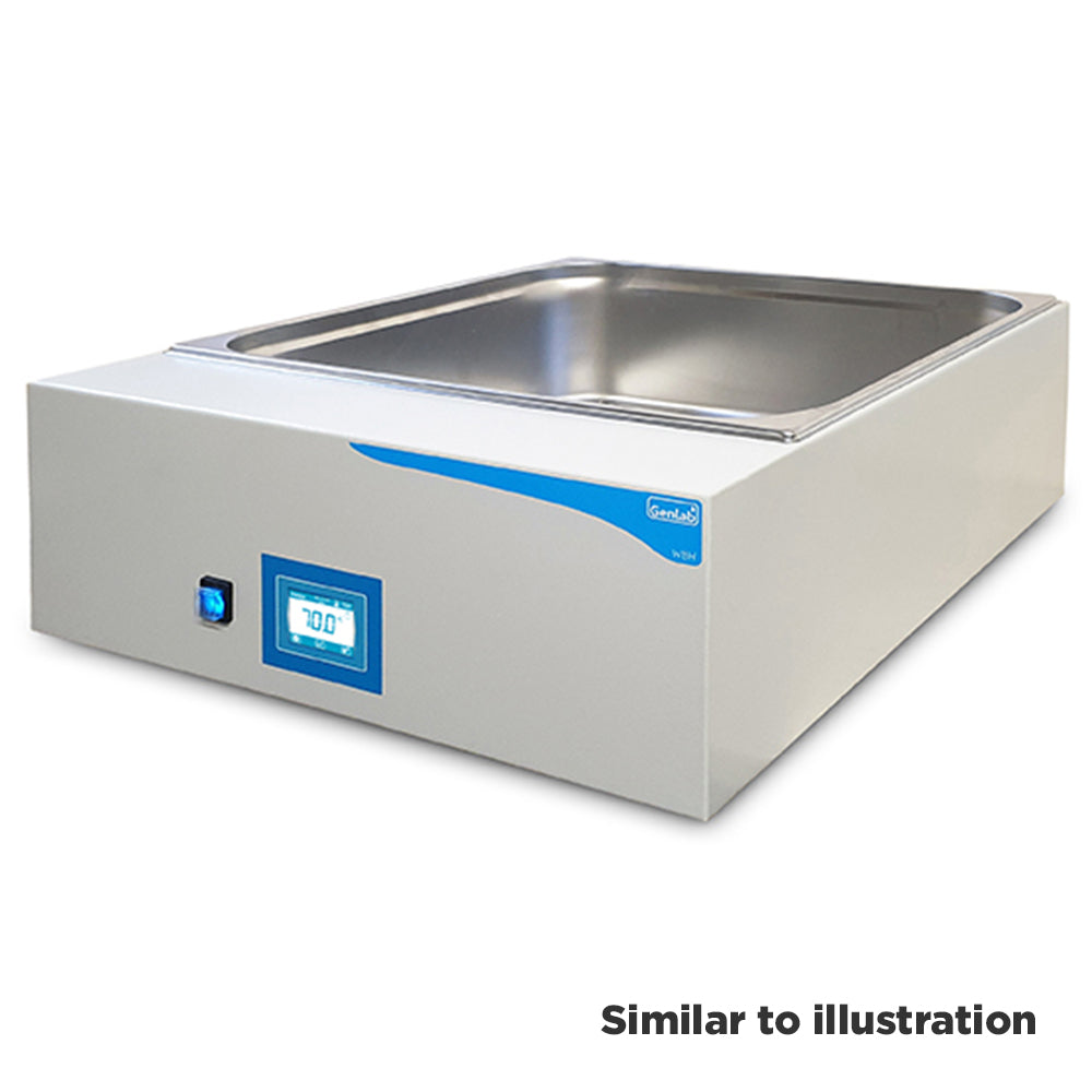 Genlab Prime unstirred water bath with flat lid