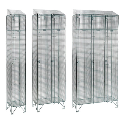 Wire mesh lockers