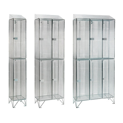 Wire mesh lockers