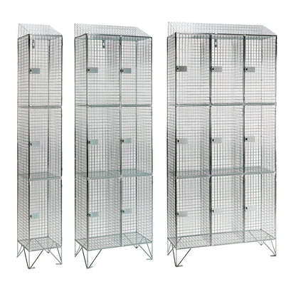 Wire mesh lockers