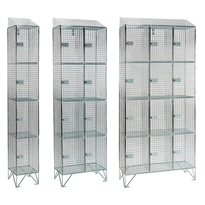 Wire mesh lockers