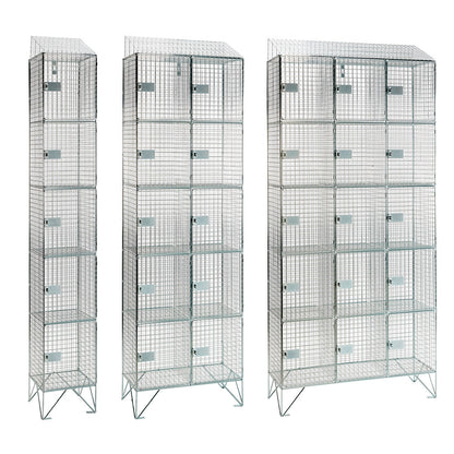 Wire mesh lockers