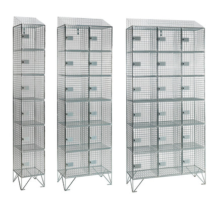 Wire mesh lockers