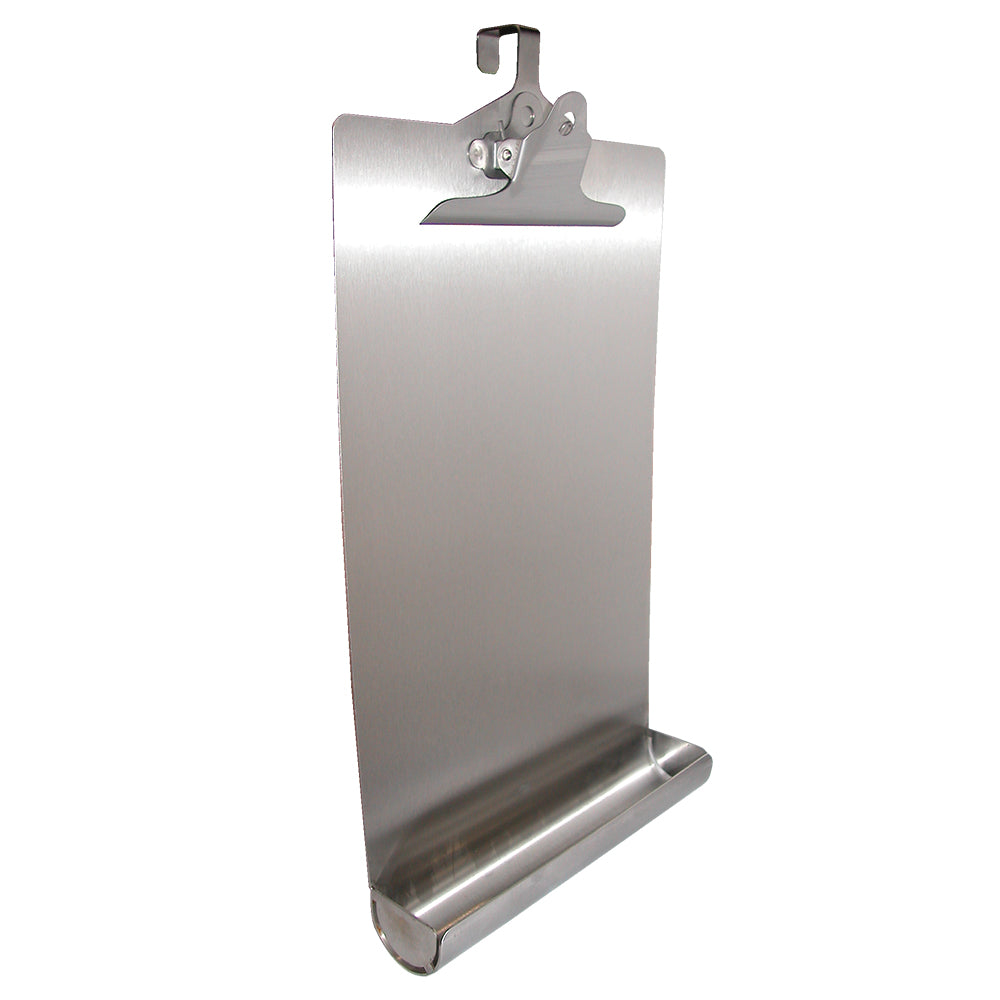Stainless steel clipboards with hook and tray