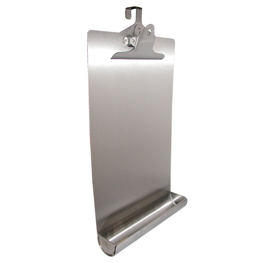 Stainless steel clipboards with hook and tray