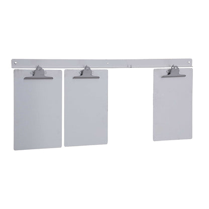 Stainless steel hanging racks for clipboards