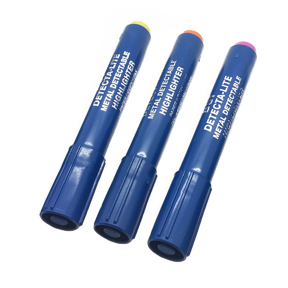 Metal detectable highlighter pens (pk of 10)