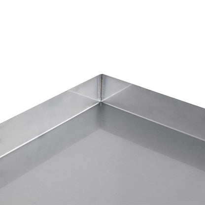 316-grade stainless steel trays 750mm x 500mm