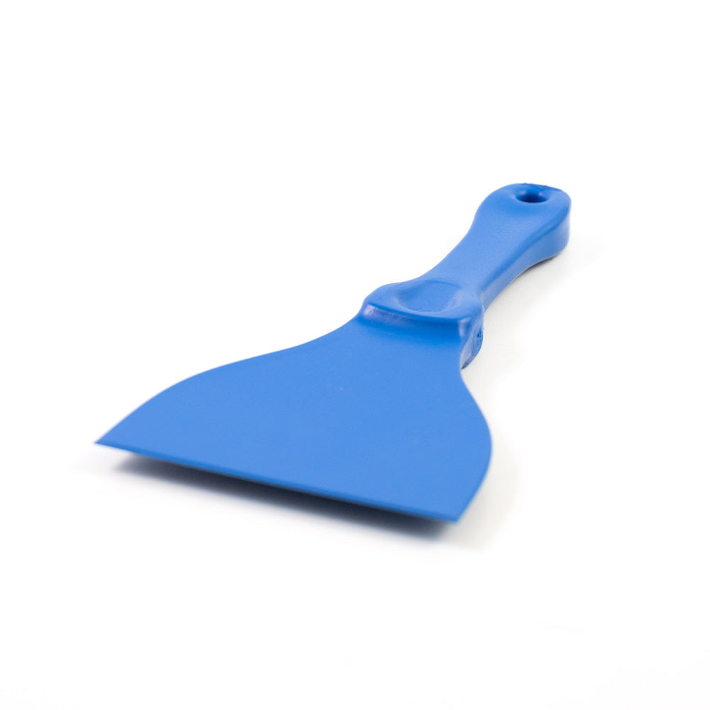 BST metal detectable plastic blue scraper | Teknomek