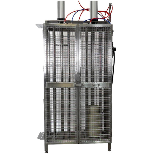 Stainless steel pneumatic twin cheese press