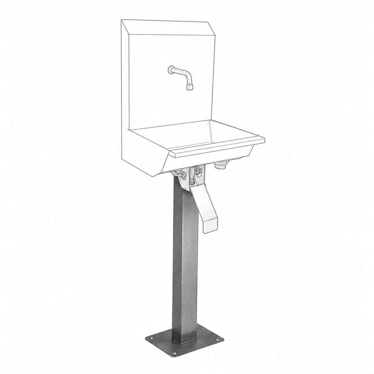 Add on pedestal for Teknomek's wash trough