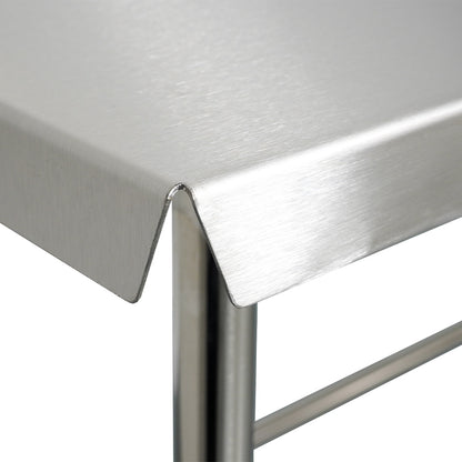 Bespoke Stainless steel Hygienox table with tubular rear tie bar