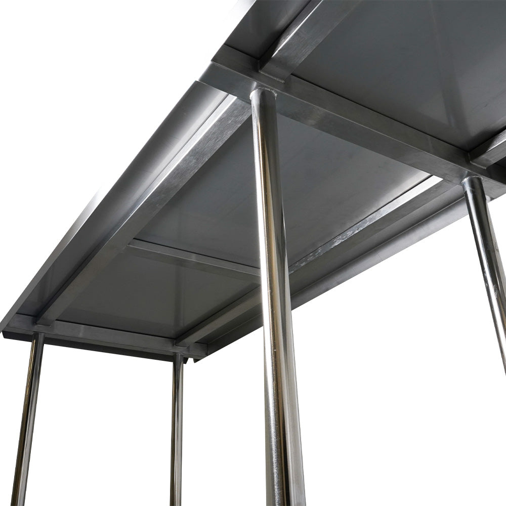 Bespoke Stainless steel Hygienox table with tubular rear tie bar