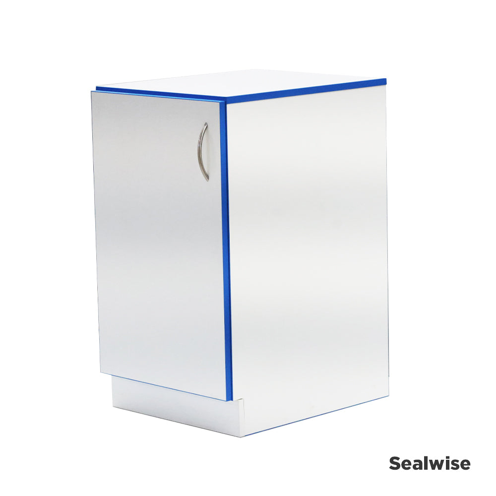 Laboratory under-bench single-door cupboard 500mm wide