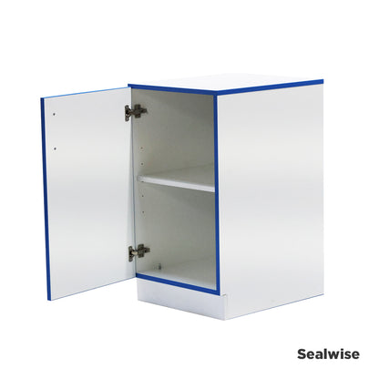 Laboratory under-bench single-door cupboard 500mm wide