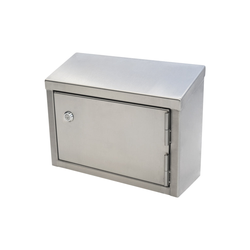 Sloping top storage wall cabinet