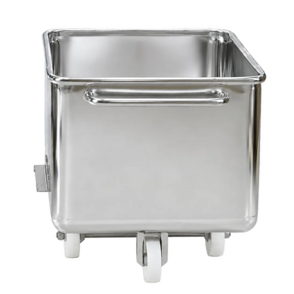 Electropolished stainless steel tote bins