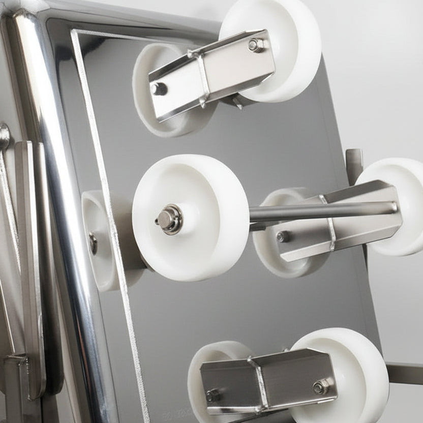 Electropolished stainless steel tote bins