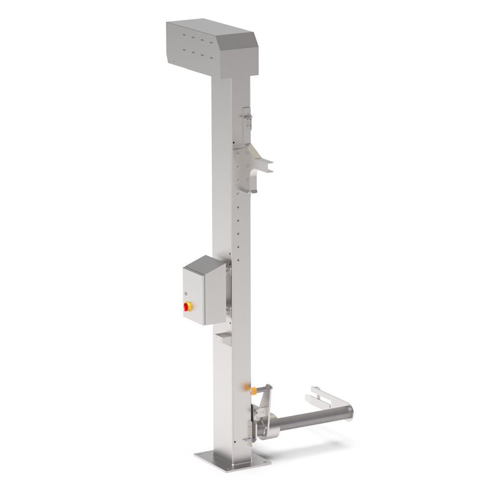 Tote bin single column tipper