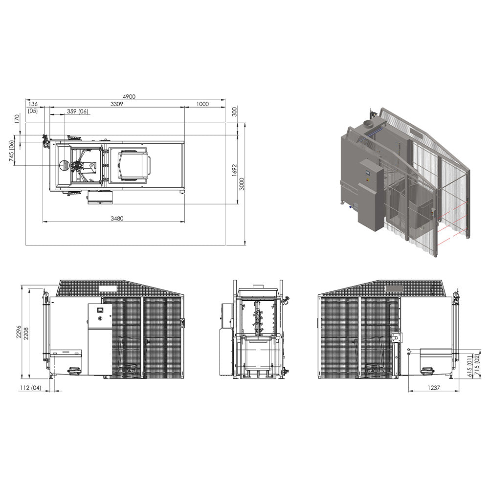 Automatic tote bin washer