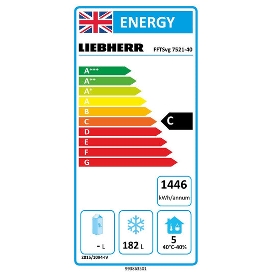 Liebherr FFTSvg 7521 Perfection food freezer undercounter 2 door 280 litre capacity