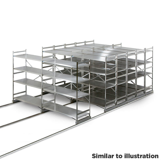 Hupfer easy rider space saving sliding shelving system