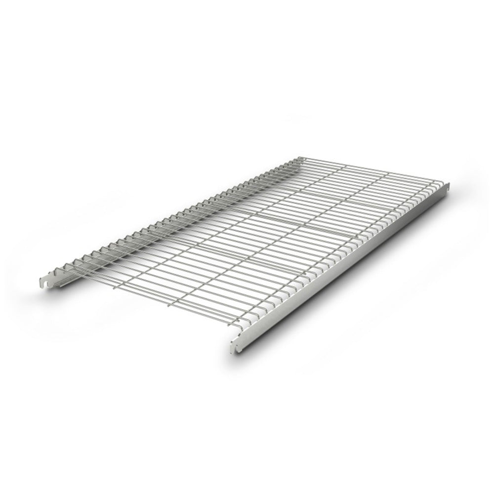 Stainless steel wire shelf for modular shelving