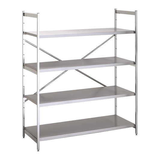 Stainless steel solid modular shelving unit