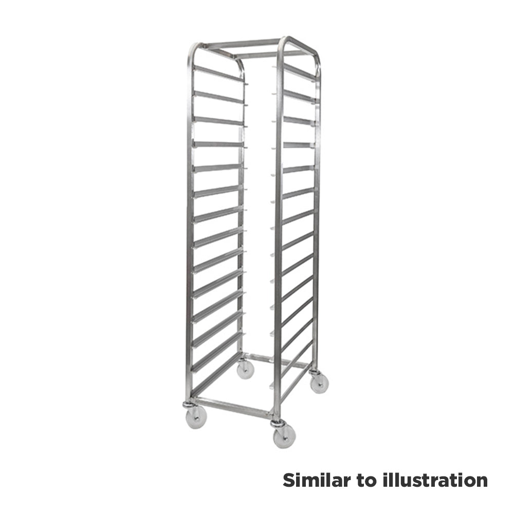 Single bay bakery trolleys for baking trays 600mm x 400mm