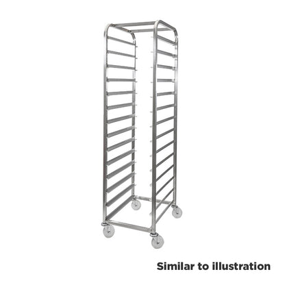 Single bay bakery trolleys for baking trays 600mm x 400mm