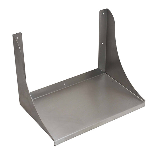 Part enclosed stainless steel shelves