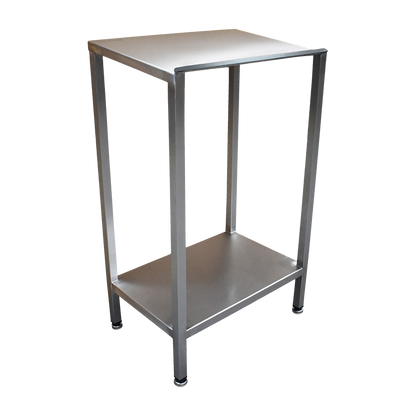 Stainless steel lectern with undershelf
