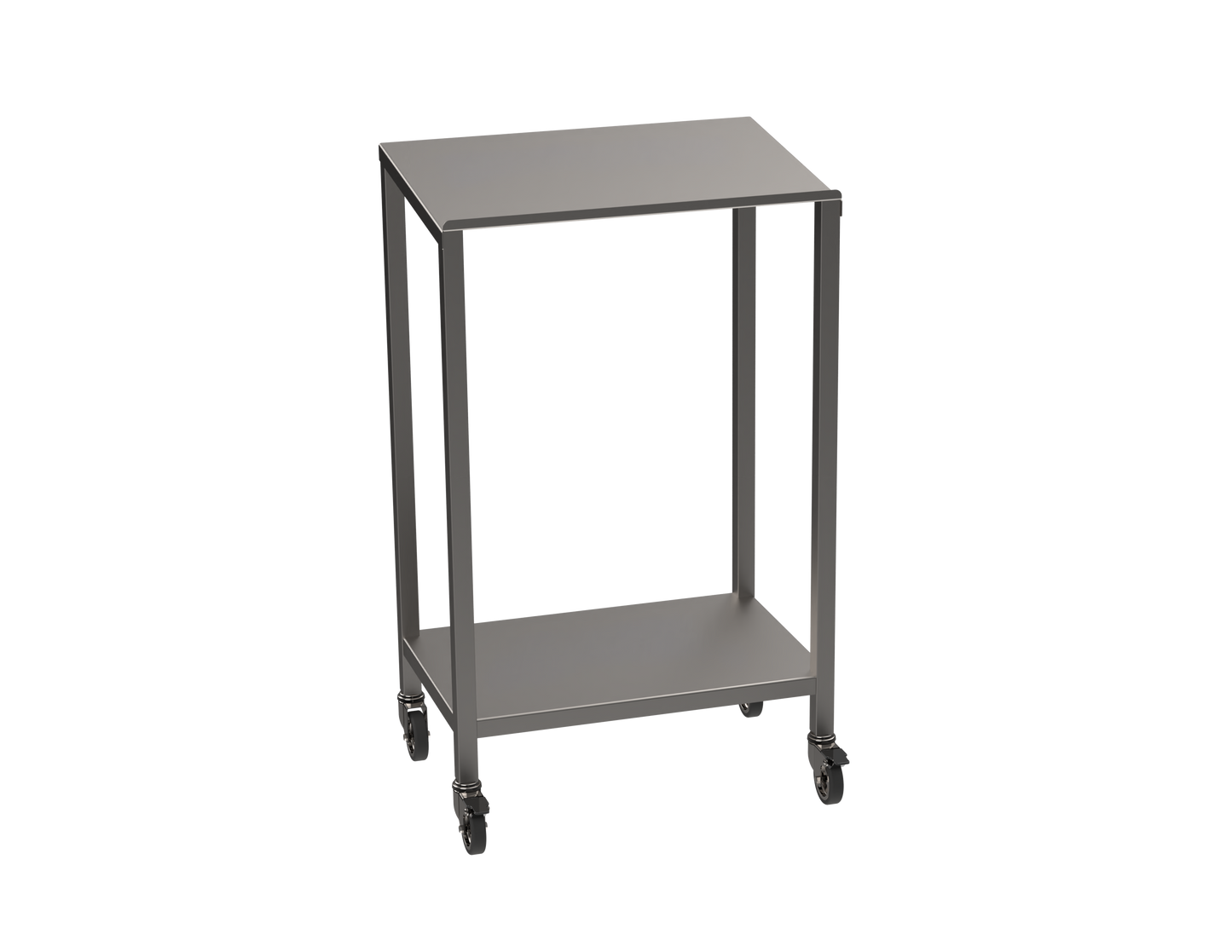 Stainless steel lectern with undershelf
