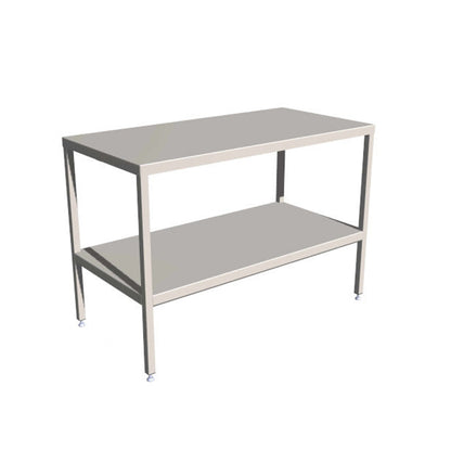 Stainless steel light duty table with undershelf