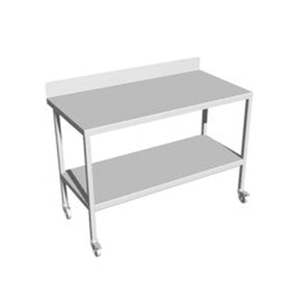 Stainless steel light duty table with undershelf
