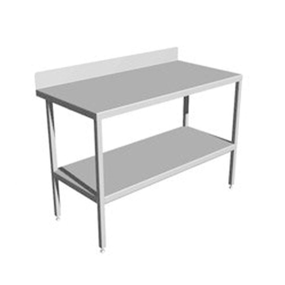 Stainless steel light duty table with undershelf
