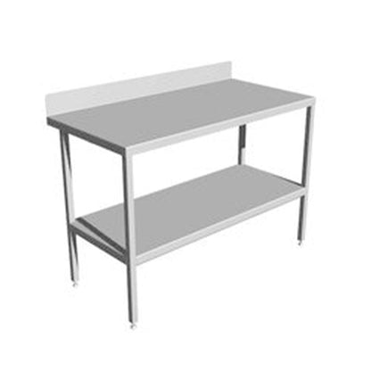 Stainless steel light duty table with undershelf
