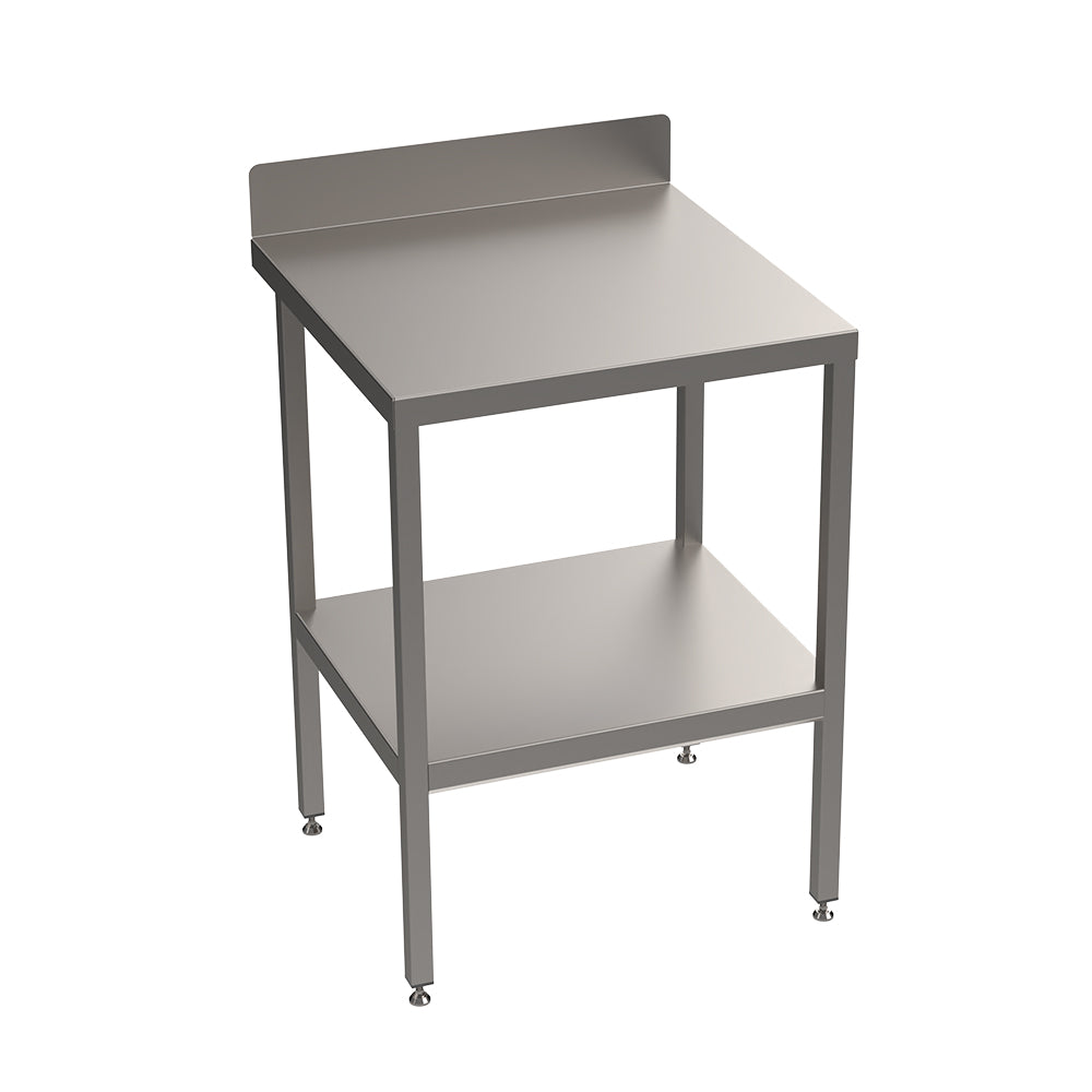 Stainless steel light duty table with undershelf